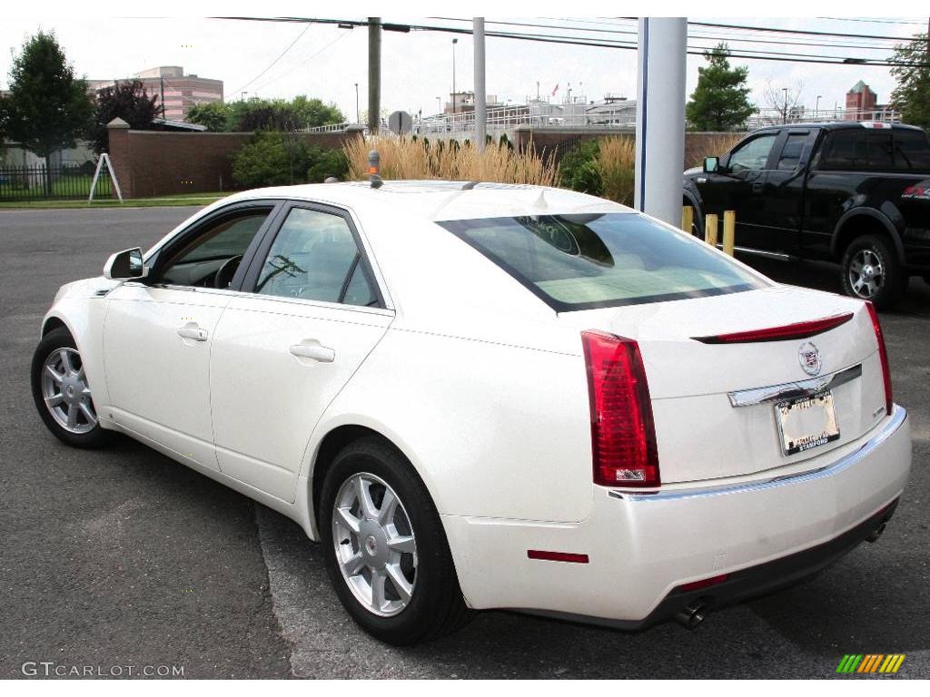 2009 CTS 4 AWD Sedan - White Diamond Tri-Coat / Cashmere/Cocoa photo #8