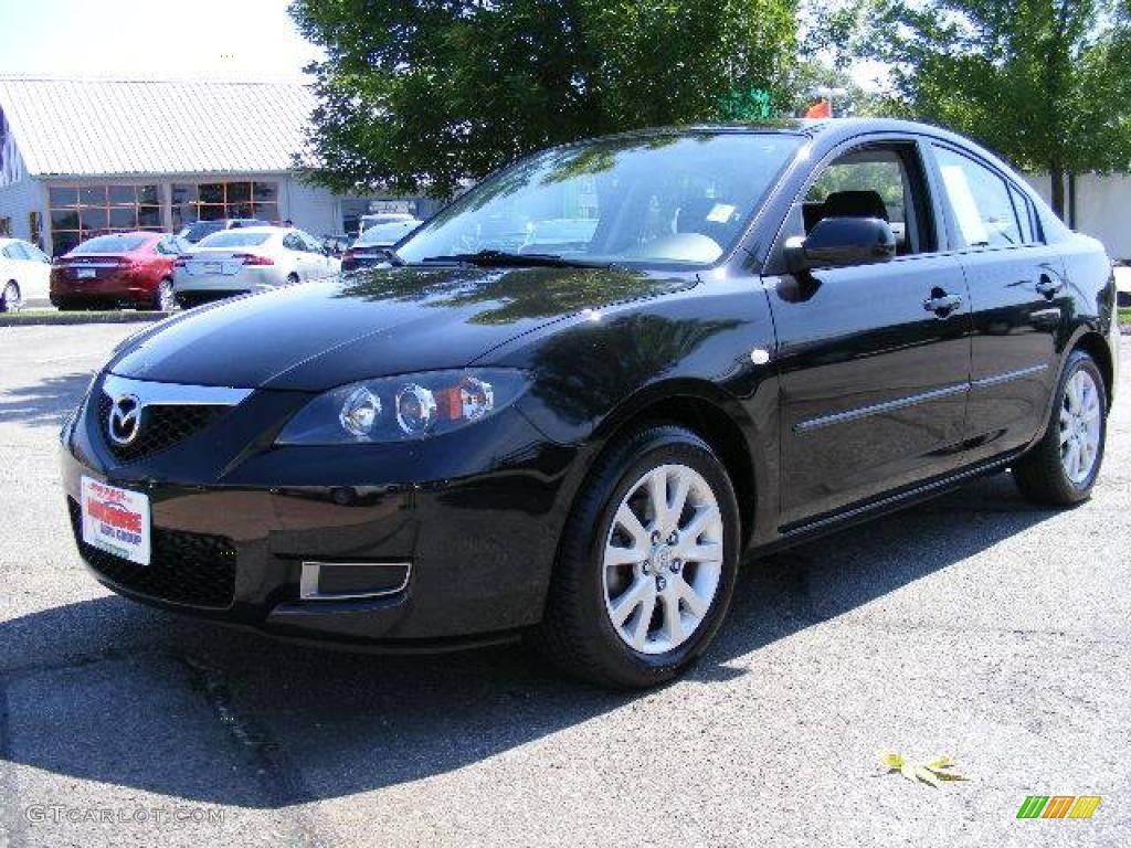 2008 MAZDA3 i Touring Sedan - Black Mica / Black photo #1