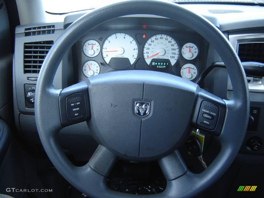 2007 Ram 1500 Big Horn Edition Quad Cab 4x4 - Bright White / Medium Slate Gray photo #22