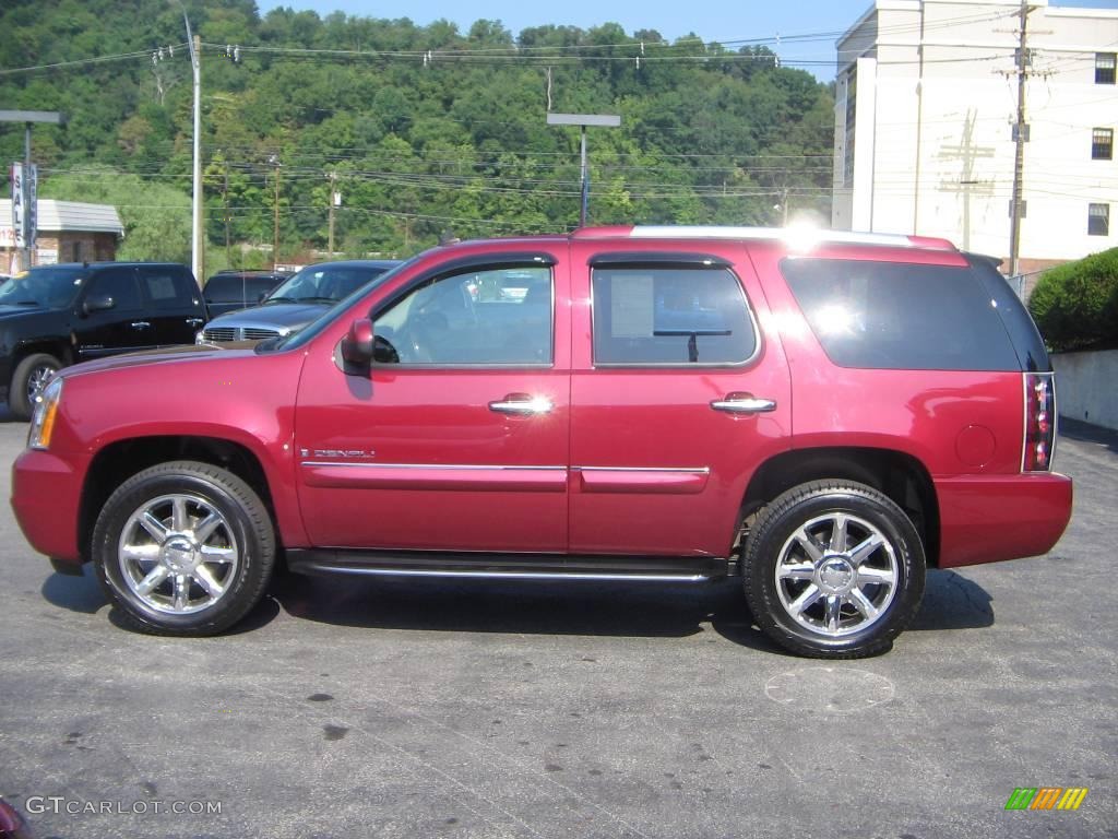 2007 Yukon Denali AWD - Sport Red Metallic / Cocoa/Light Cashmere photo #3