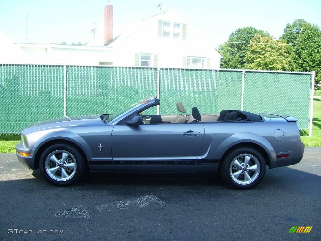2007 Mustang V6 Premium Convertible - Tungsten Grey Metallic / Dark Charcoal photo #7