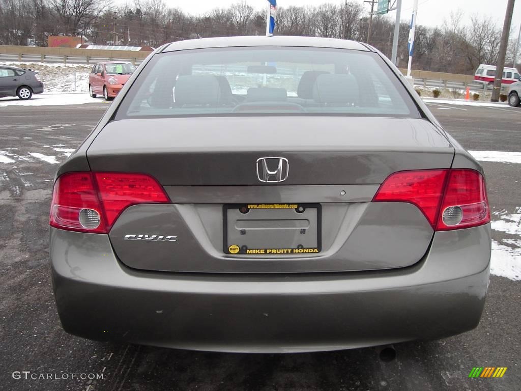 2007 Civic LX Sedan - Galaxy Gray Metallic / Gray photo #4