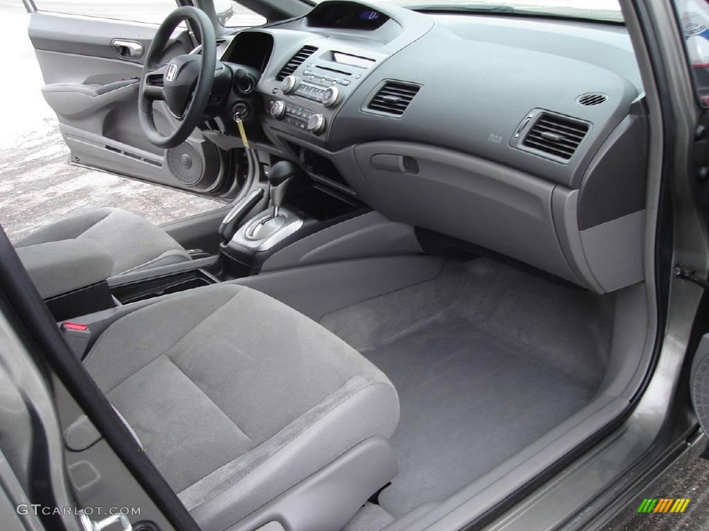 2007 Civic LX Sedan - Galaxy Gray Metallic / Gray photo #18