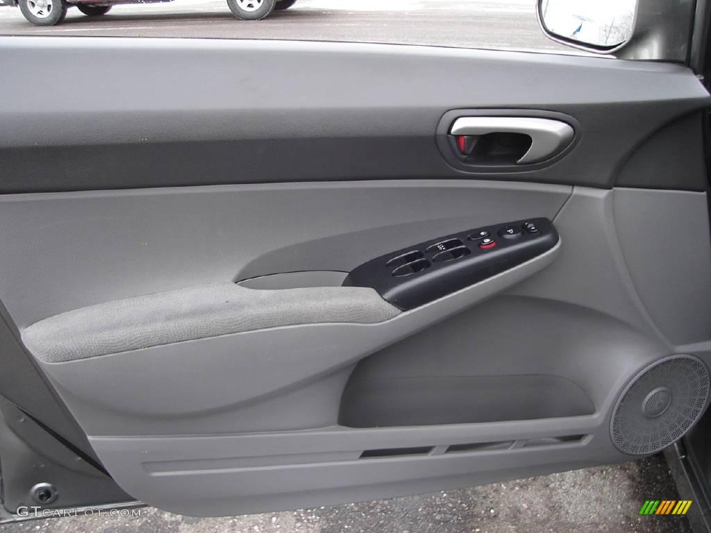 2007 Civic LX Sedan - Galaxy Gray Metallic / Gray photo #19