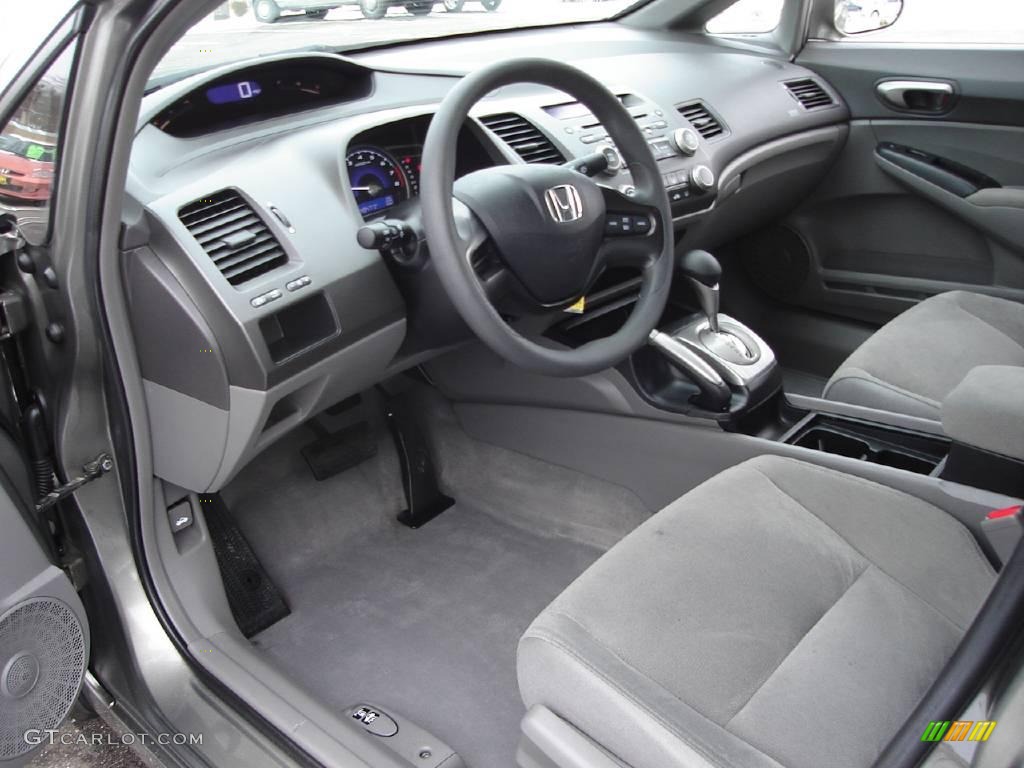 2007 Civic LX Sedan - Galaxy Gray Metallic / Gray photo #20
