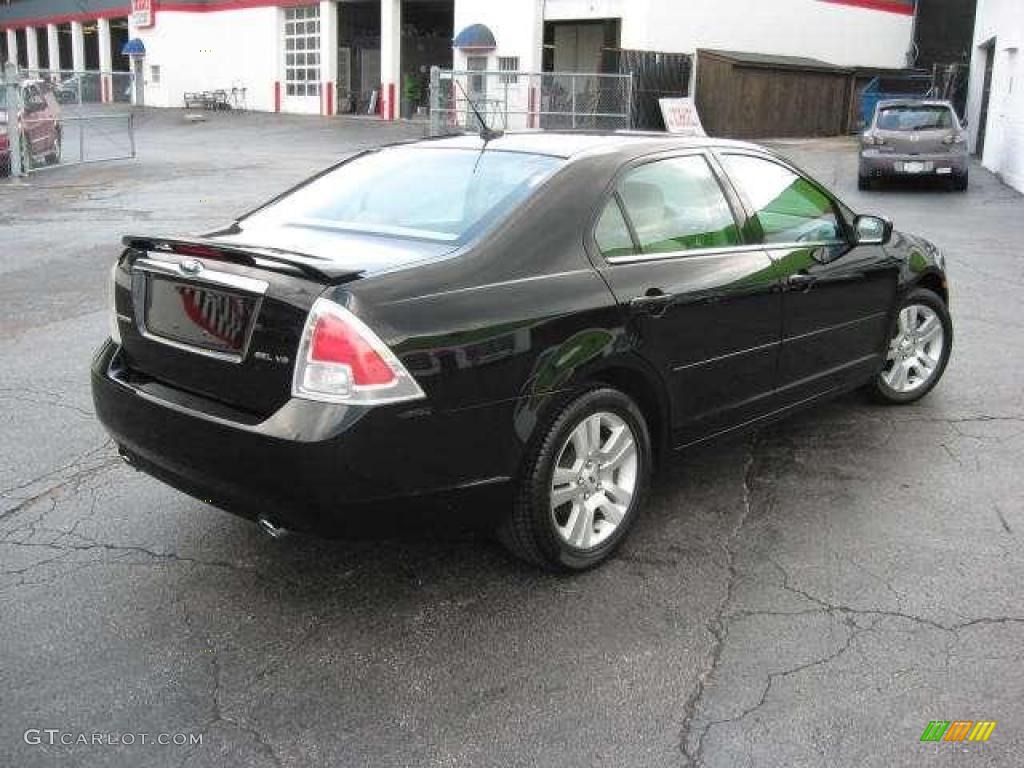 2008 Fusion SEL V6 - Black Ebony / Medium Light Stone photo #7