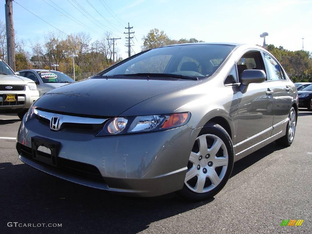 2006 Civic LX Sedan - Galaxy Gray Metallic / Gray photo #1