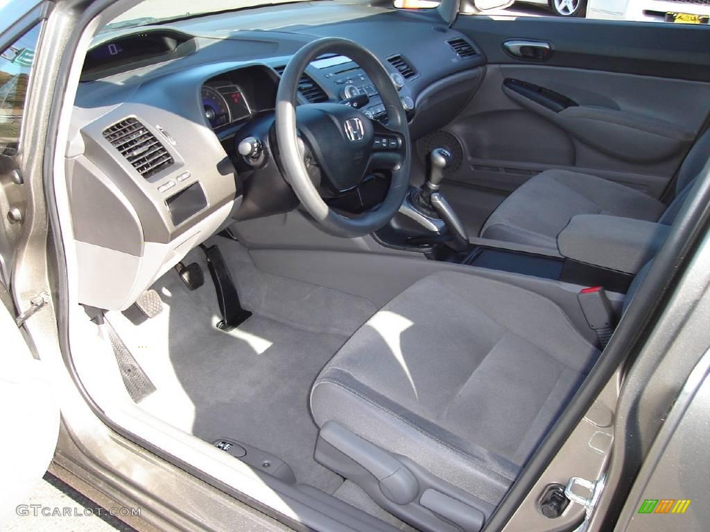 2006 Civic LX Sedan - Galaxy Gray Metallic / Gray photo #20