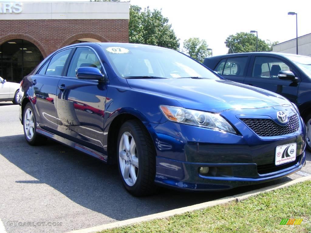 2007 Camry SE - Blue Ribbon Metallic / Dark Charcoal photo #2