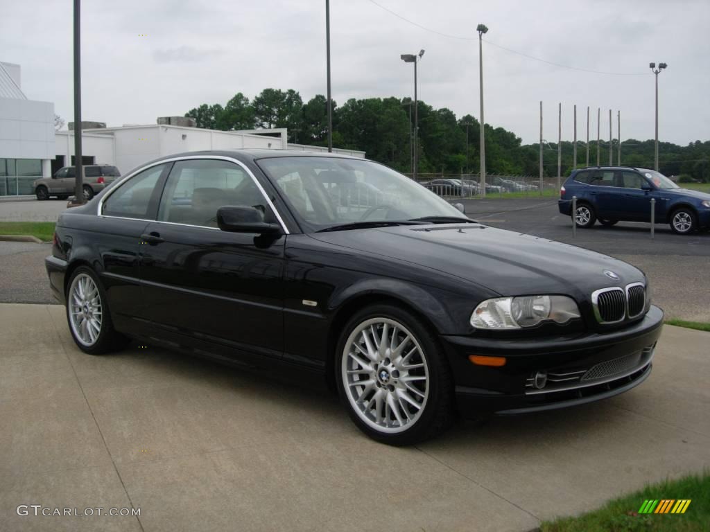 2003 3 Series 330i Coupe - Jet Black / Natural Brown photo #2