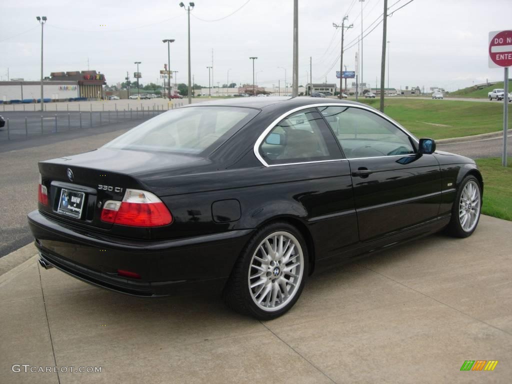 2003 3 Series 330i Coupe - Jet Black / Natural Brown photo #3