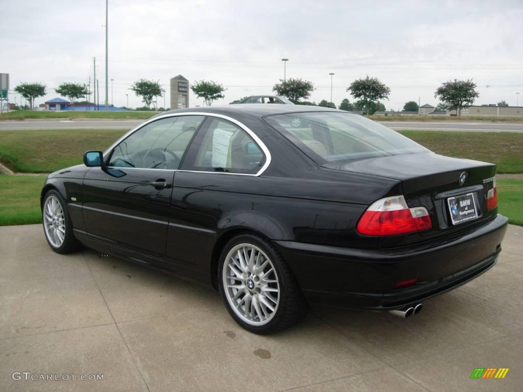 2003 3 Series 330i Coupe - Jet Black / Natural Brown photo #4