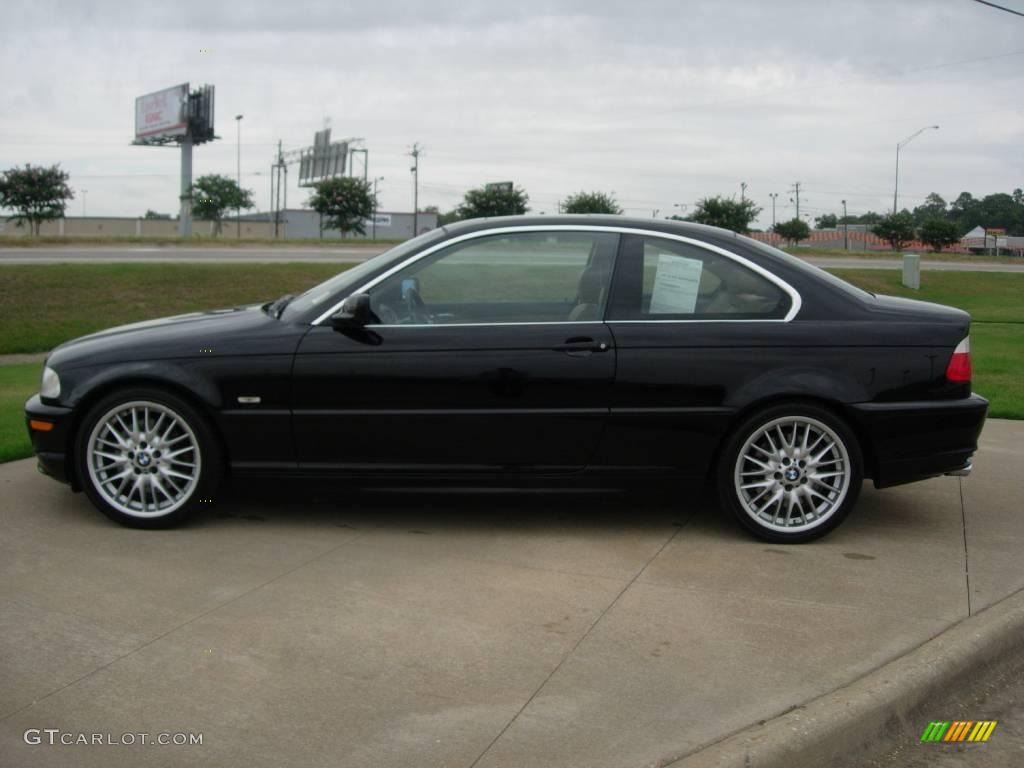 2003 3 Series 330i Coupe - Jet Black / Natural Brown photo #6