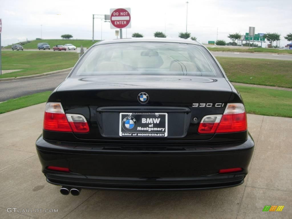 2003 3 Series 330i Coupe - Jet Black / Natural Brown photo #12