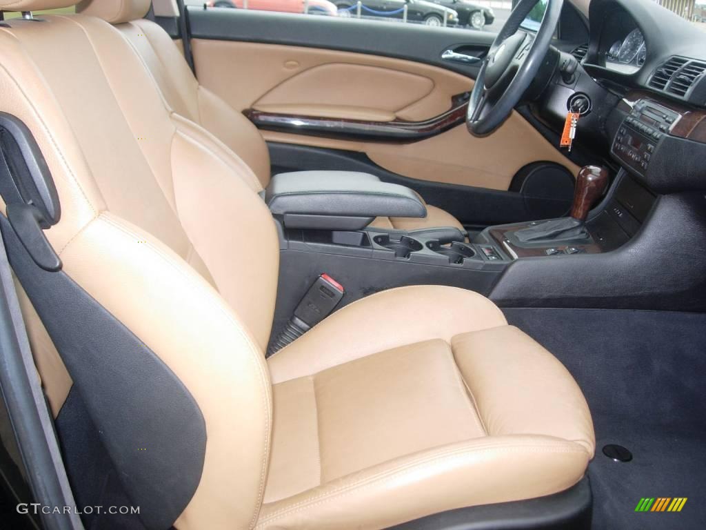 2003 3 Series 330i Coupe - Jet Black / Natural Brown photo #14
