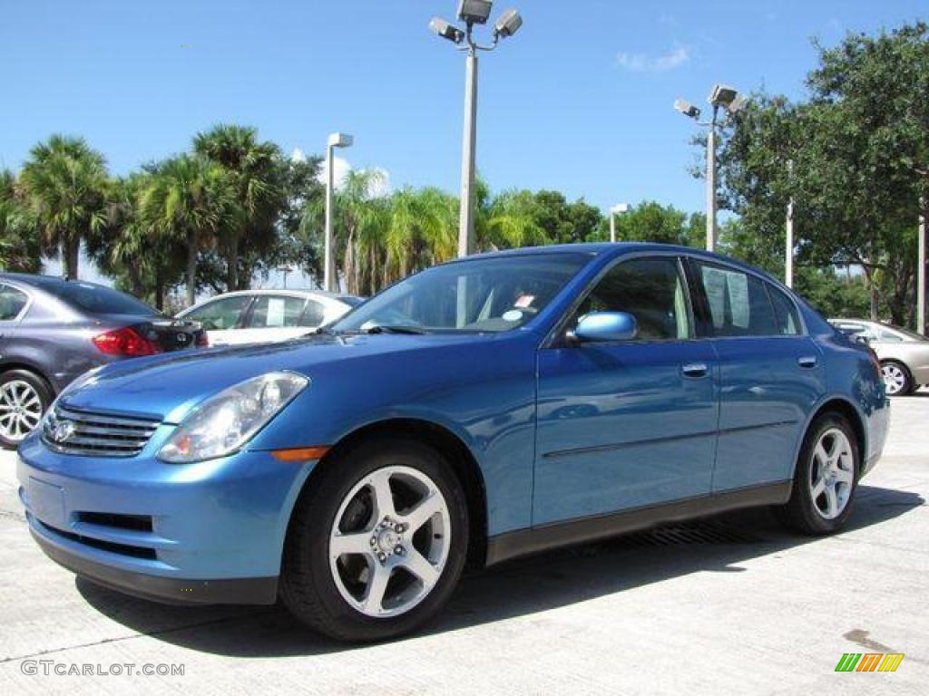 2003 G 35 Sedan - Caribbean Blue Pearl / Willow photo #1