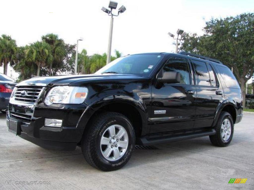 2008 Explorer XLT - Black / Black/Stone photo #1