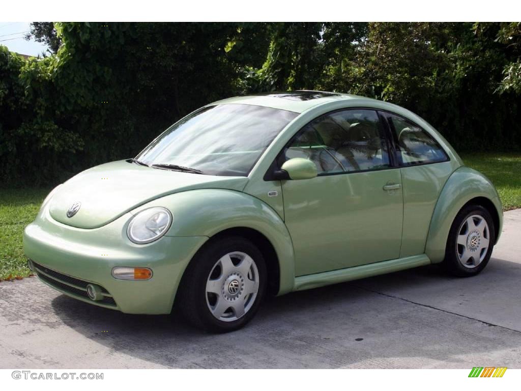 2001 New Beetle GLS Coupe - Cyber Green Metallic / Cream photo #1