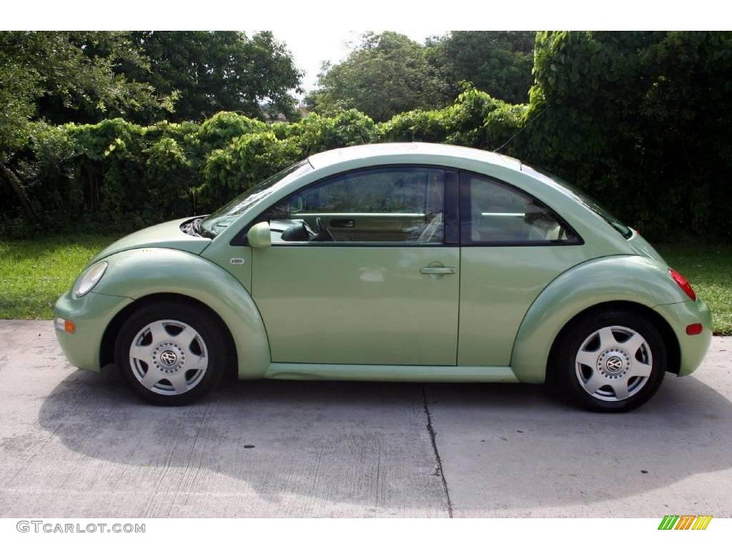2001 New Beetle GLS Coupe - Cyber Green Metallic / Cream photo #3