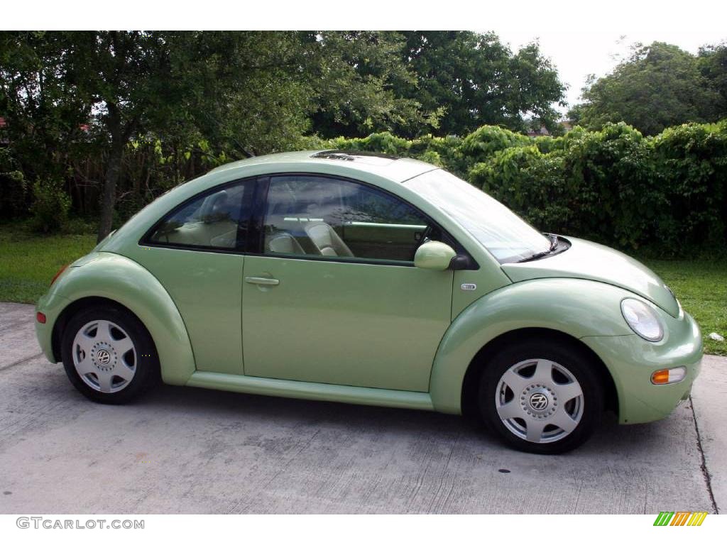 2001 New Beetle GLS Coupe - Cyber Green Metallic / Cream photo #12