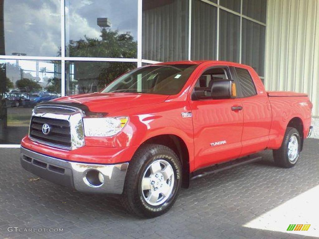 2008 Tundra SR5 TRD Double Cab - Radiant Red / Graphite Gray photo #3