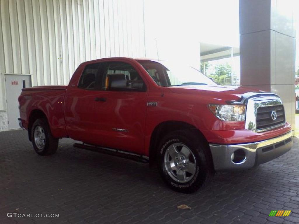 2008 Tundra SR5 TRD Double Cab - Radiant Red / Graphite Gray photo #4