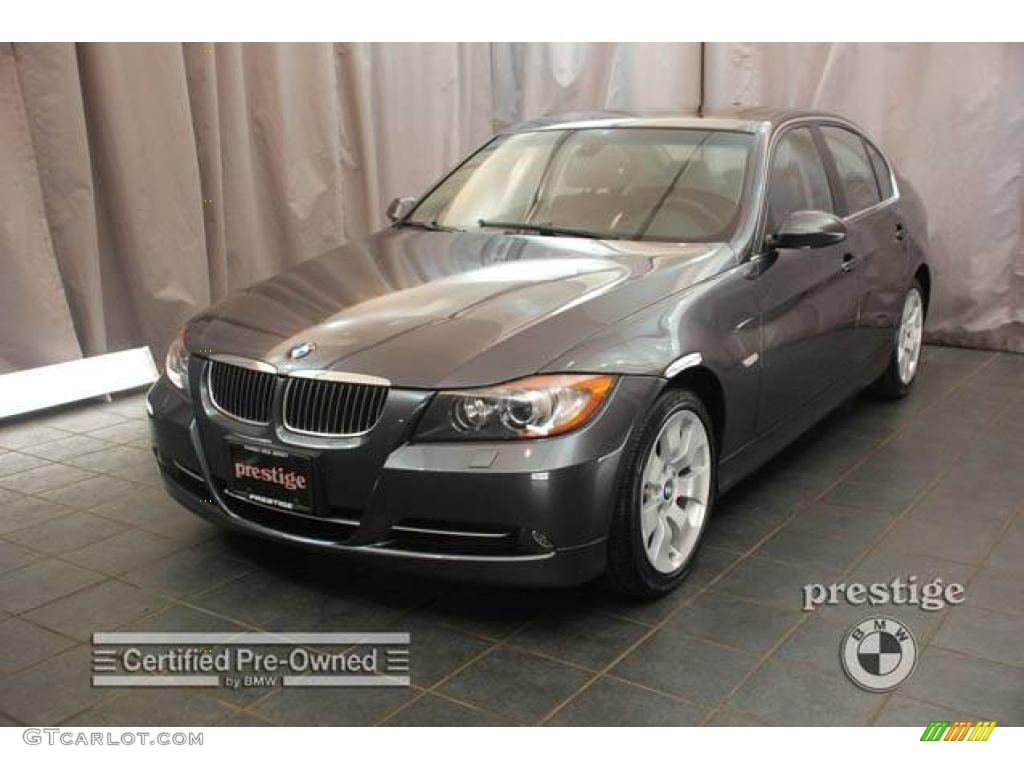 2007 3 Series 335xi Sedan - Sparkling Graphite Metallic / Terra/Black Dakota Leather photo #1