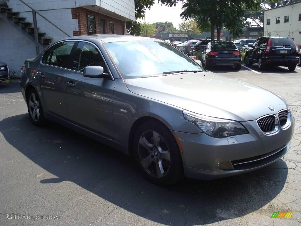 2008 5 Series 535xi Sedan - Space Grey Metallic / Black photo #5