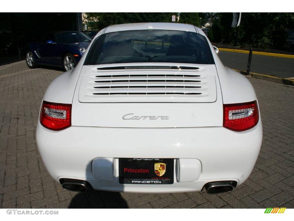 2009 911 Carrera Coupe - Carrara White / Stone Grey photo #6