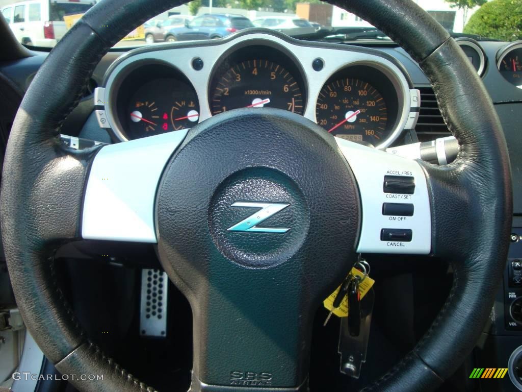 2004 350Z Touring Roadster - Chrome Silver Metallic / Charcoal photo #49