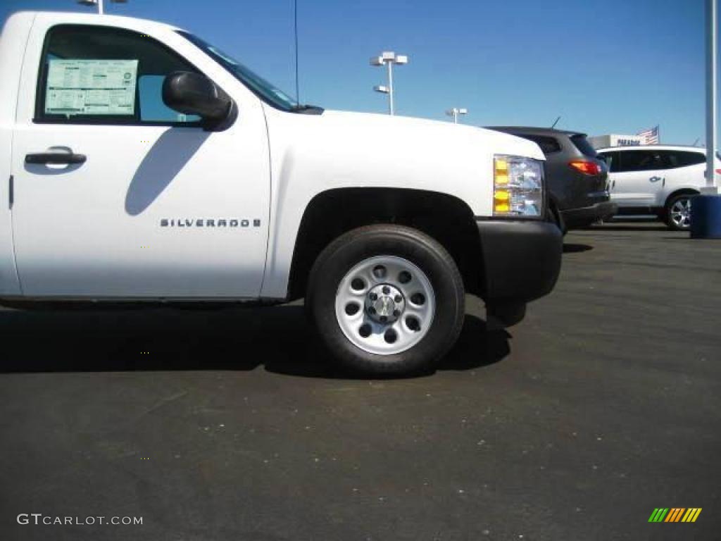 2009 Silverado 1500 Regular Cab - Summit White / Dark Titanium photo #12