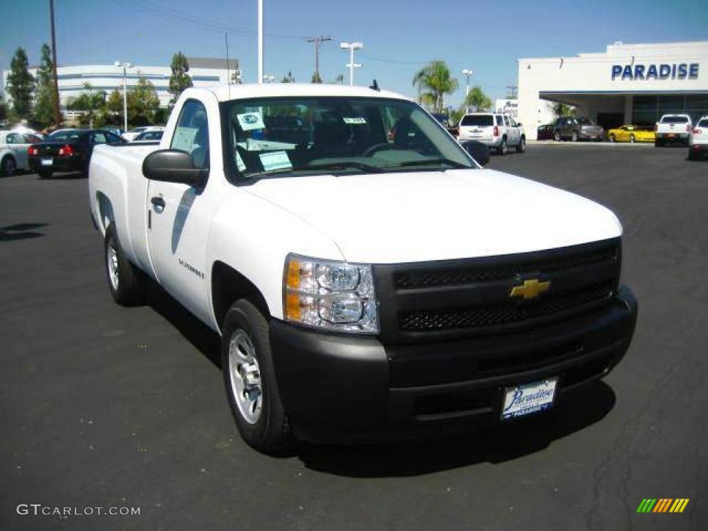 2009 Silverado 1500 Regular Cab - Summit White / Dark Titanium photo #1