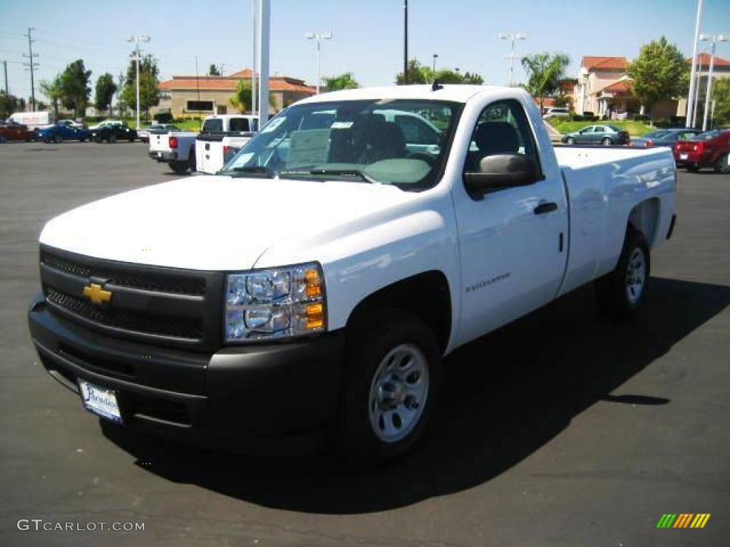 2009 Silverado 1500 Regular Cab - Summit White / Dark Titanium photo #3