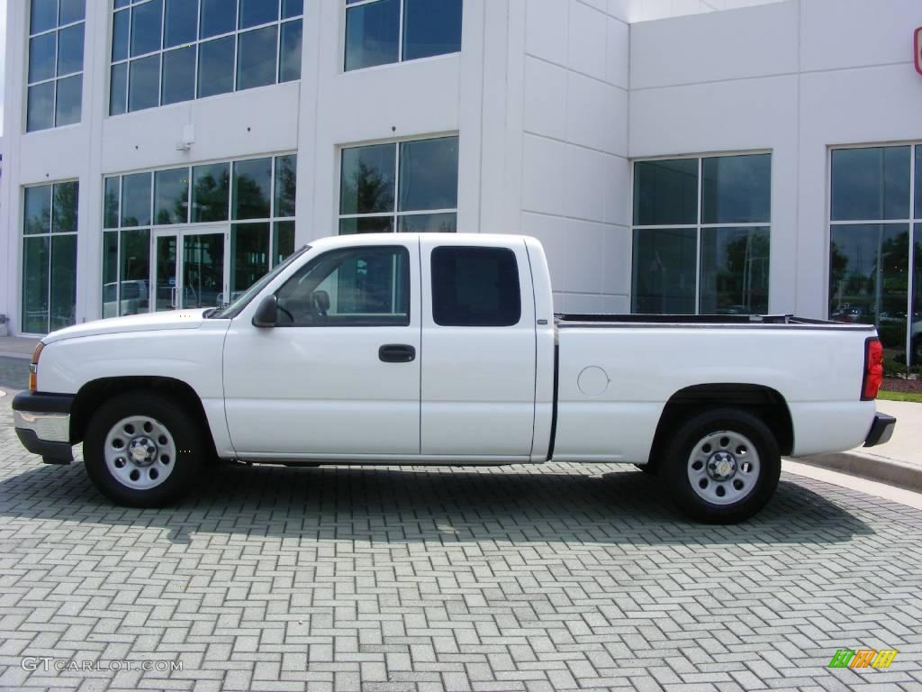 2005 Silverado 1500 LS Extended Cab - Summit White / Tan photo #2