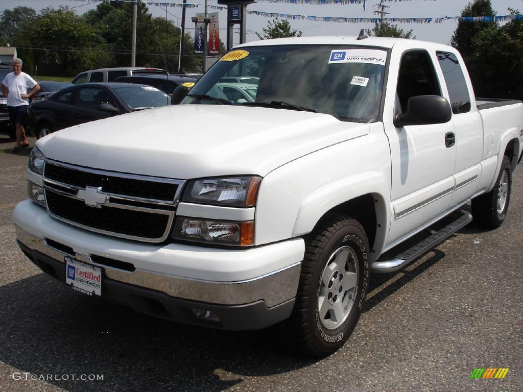 2006 Silverado 1500 Z71 Extended Cab 4x4 - Summit White / Dark Charcoal photo #1