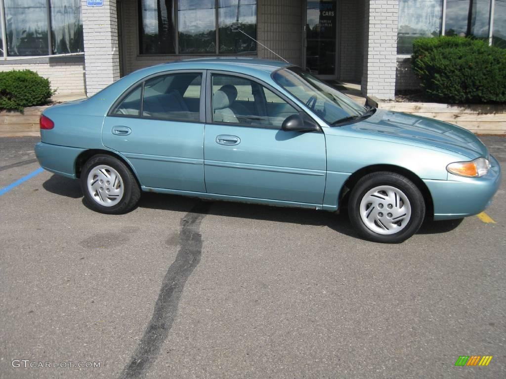 1997 Escort LX Sedan - Aquamarine Frost Metallic / Medium Graphite photo #1