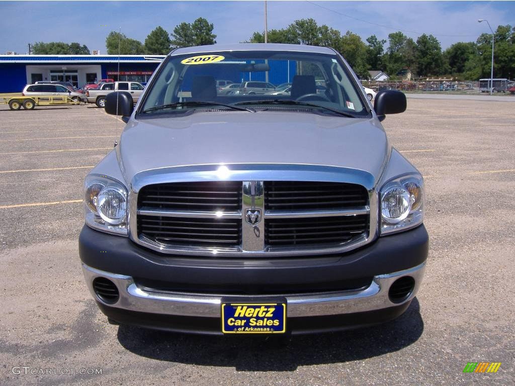 2007 Ram 1500 SXT Regular Cab - Bright Silver Metallic / Medium Slate Gray photo #2