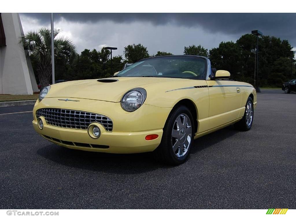 2002 Thunderbird Premium Roadster - Inspiration Yellow / Inspiration Yellow photo #16