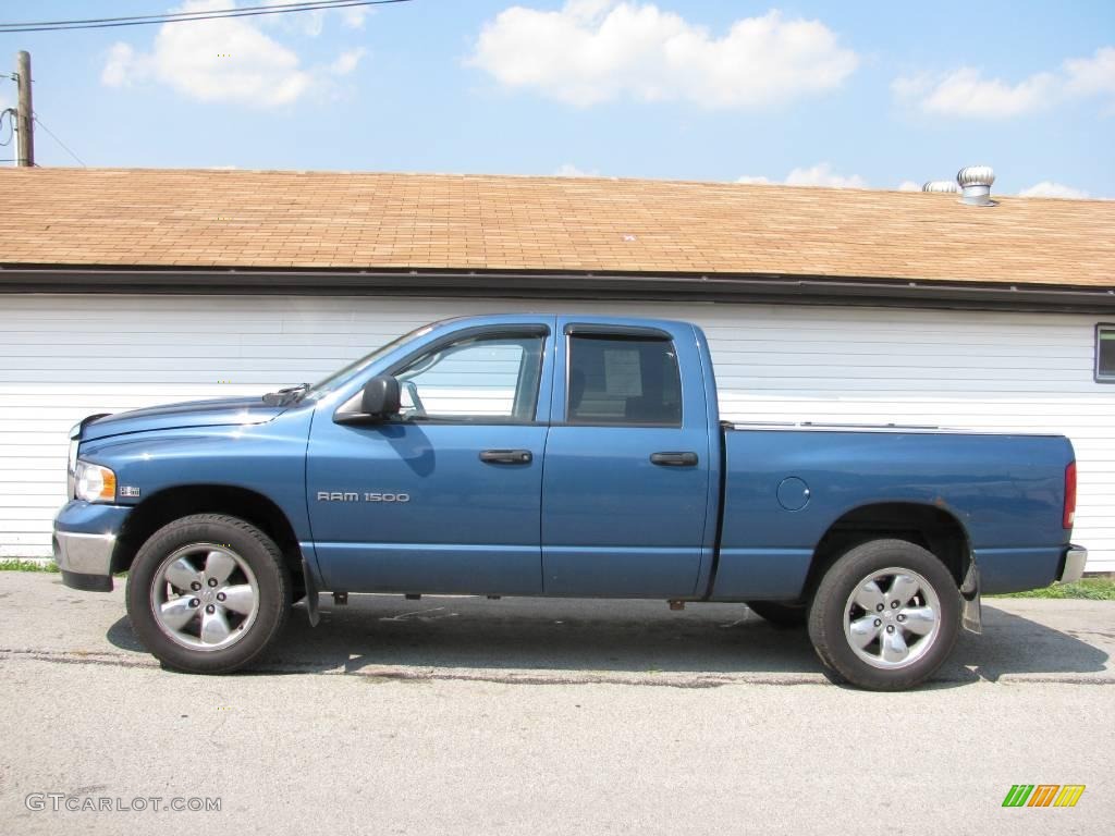 2003 Ram 1500 SLT Quad Cab 4x4 - Atlantic Blue Pearl / Dark Slate Gray photo #1