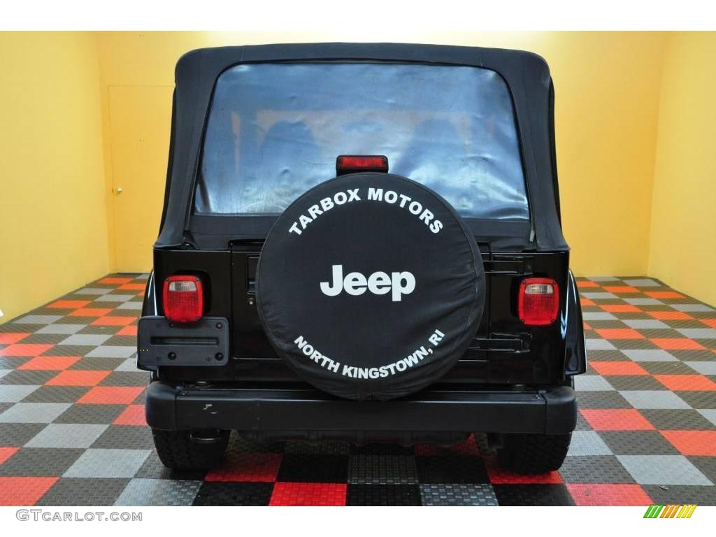 2002 Wrangler Sahara 4x4 - Black / Camel Beige/Dark Green photo #5