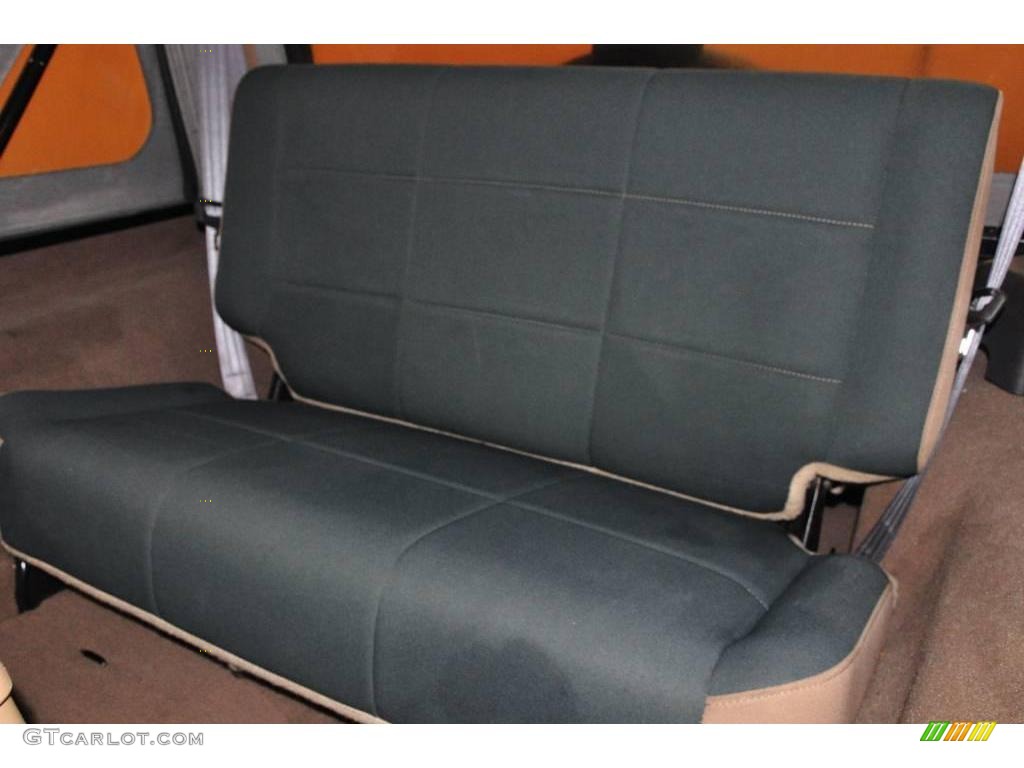 2002 Wrangler Sahara 4x4 - Black / Camel Beige/Dark Green photo #13