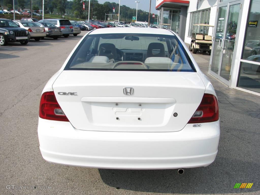 2001 Civic EX Coupe - Taffeta White / Beige photo #5