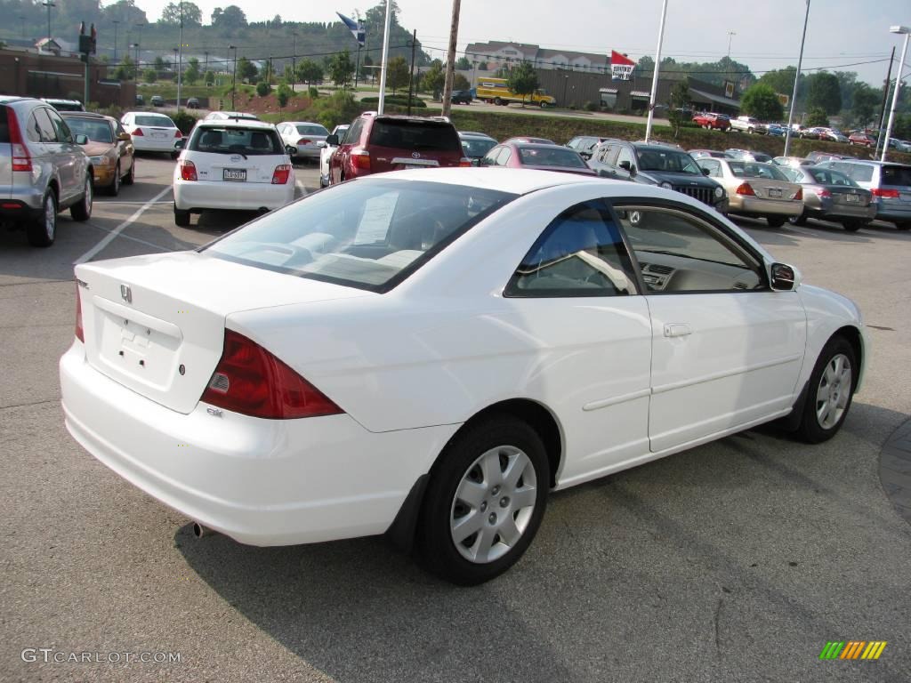 2001 Civic EX Coupe - Taffeta White / Beige photo #6