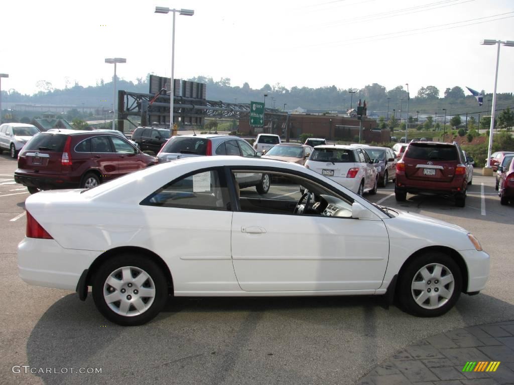 2001 Civic EX Coupe - Taffeta White / Beige photo #7