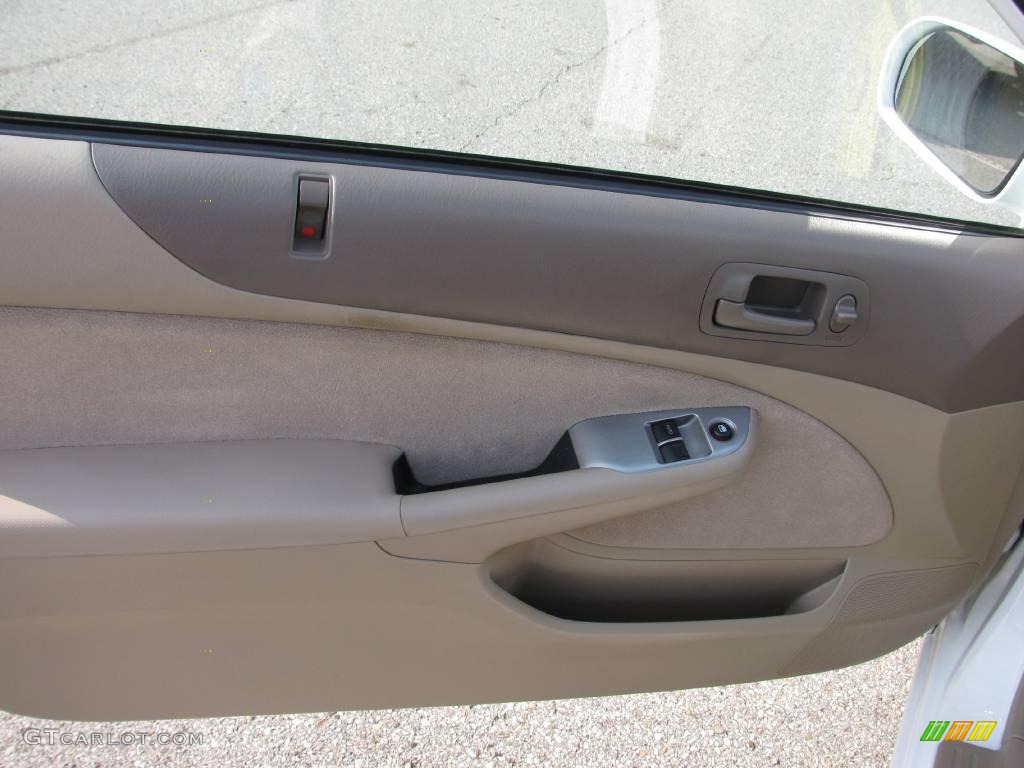 2001 Civic EX Coupe - Taffeta White / Beige photo #14