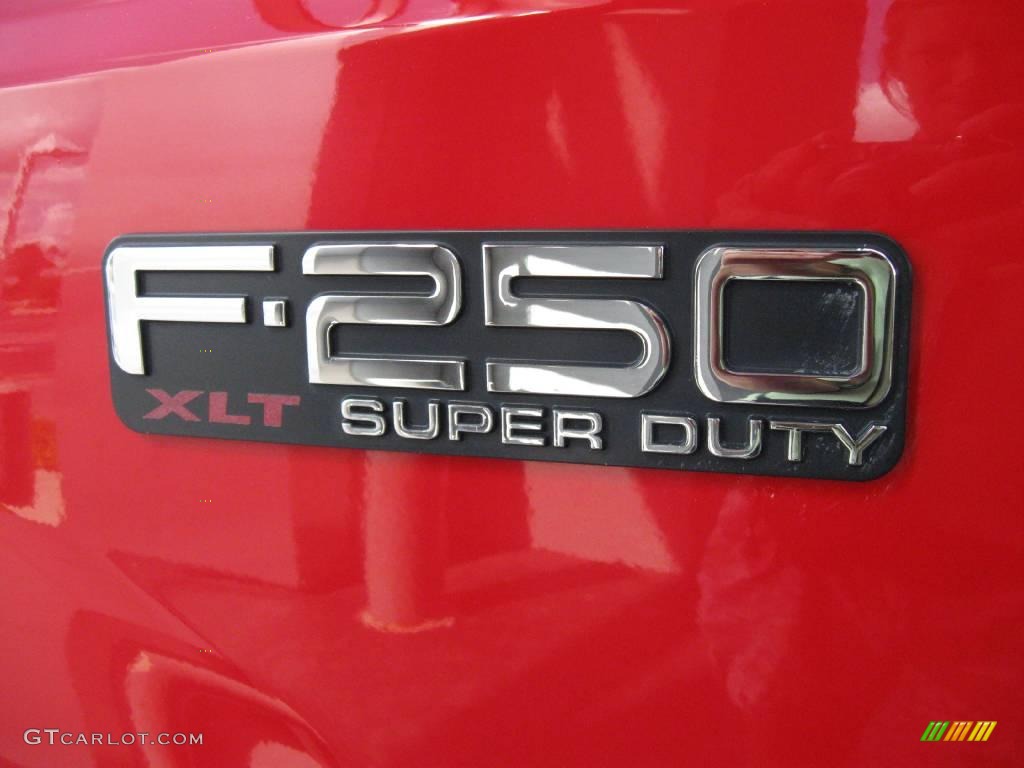 2002 F250 Super Duty XLT SuperCab 4x4 - Red Clearcoat / Medium Flint photo #10