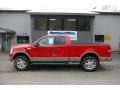 2004 Bright Red Ford F150 Lariat SuperCab 4x4  photo #2