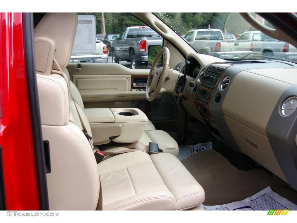 2004 F150 Lariat SuperCab 4x4 - Bright Red / Tan photo #13