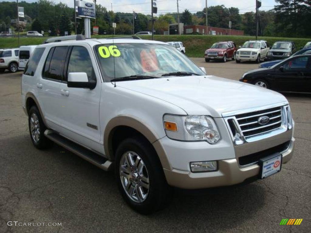 2006 Explorer Eddie Bauer 4x4 - Oxford White / Camel/Stone photo #6