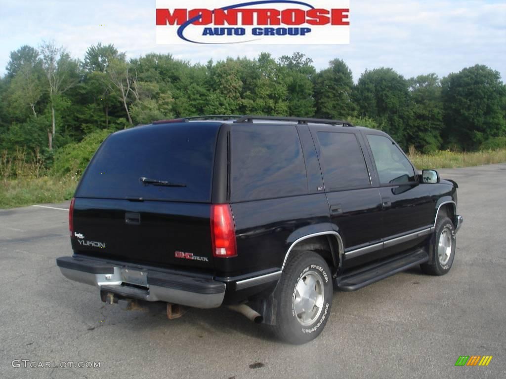 1996 Yukon SLT 4x4 - Onyx Black / Red photo #3